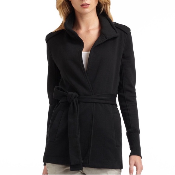 James Perse Surplus Wrap Jacket Black Size 1 Small - Picture 2 of 14